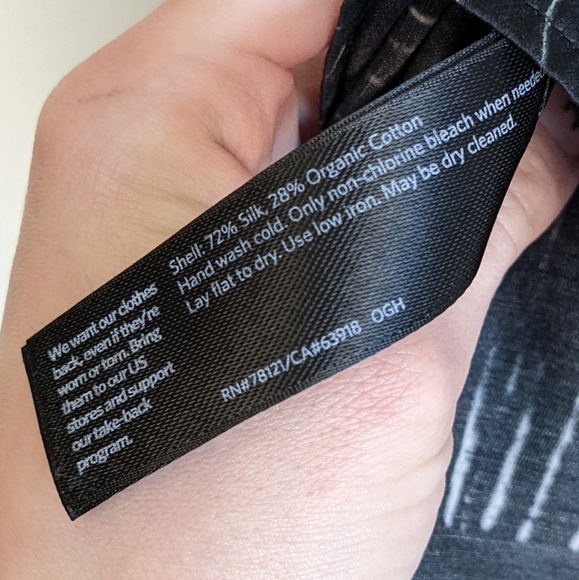 Eileen Fisher Silk Collared Shirt Dress Dash Black White Cotton Dash Size XS - Picture 7 of 14